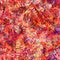 Blurry red painterly watercolor floral collage texture background. Grunge distressed tie dye flower melange seamless