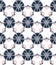 Blurry shibori tie dye sunburst circle background. Seamless pattern indigo coral bleached resist background. Japanese style