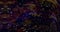 Blurry stellar galaxies. Colorful 3d render wave with blurry cosmic universes