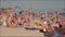 Blurry summer beach, daytime.