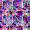 Blurry watercolor glitch artistic motif texture background. Irregular bleeding tie dye seamless pattern. Ombre distorted