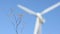 Blurry wind generator on background