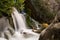 Blury waterfalls , shot in magic hour sun with a long exposure type of photography