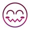 Blush close eyes funny smiley emoticon face expression gradient style icon