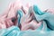 Blush & Turquoise Twisted Waves: Modern 3D Desig
