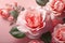 Blushing Beauty: A Realistic Background of Pink Roses for Invitations and More.