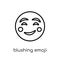 Blushing emoji icon from Emoji collection.
