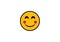 Blushing emoticon emotion expression vector icon yellow