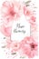 Blushing Watercolor Mother\\\'s Day Greeting Card Frame on White Background. Perfect for Scrapbooking and Invitations.