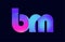 bm b m spink blue gradient alphabet letter combination logo icon