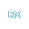 BM letters, electronic logo design vector 001