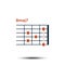 Bmaj7, Basic Guitar Chord Chart Icon Vector Template