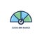 BMI - Body Mass Index Icon with with BMI range chart - green and