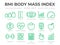 BMI Body Mass Index Outline Icon Set. Weight, Height, BMI Machine, Graph, Measuring, Health, Heart Disease, Scale, Diabetes, Diet