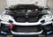 BMW M2 race car front view detail, open hood engine and Bmw logo