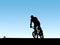 BMX bike silhouette