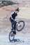 BMX biker stunt