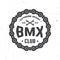 Bmx extreme sport club badge. Vector. Concept for shirt, logo, print, stamp, tee with sprocket, chain. Vintage