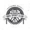 Bmx extreme sport club badge. Vector. Concept for shirt, logo, print, stamp, tee with sprocket, chain. Vintage