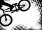 Bmx halftone background with copy space