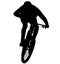 BMX jump freestyle trick, bmx black silhouette.