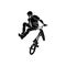 BMX Rider design vector template, illustration, silhouette