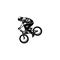 BMX Rider design vector template, illustration, silhouette