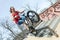 BMX Rider Doing Tricks