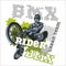 BMX rider - urban team. Vector design.