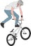 Bmx stunt bicyclist illustration