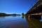 BNSF rail bridge over the mississippi river within perrot state park