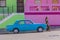 BO-Kaap colors, pink, green and a calypso car