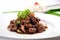 Bo Luc Lac, Vietnamese stir-fry dish made with beef, garlic, onions, AI generative