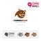Boar animal concept icon set and modern brand identity logo template and app symbol based on comma sign
