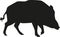 Boar silhouette animal