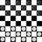 Board and checkers to play. Vector