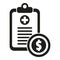 Board compensation icon simple vector. Benefit money