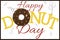 Board with Delicious Doughnut and Doodles to Celebrate Donut Day, Vector Illustration