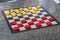 A board game of checkers