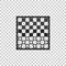 Board game of checkers icon isolated on transparent background. Ancient Intellectual board game. Chess board. White and