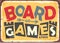 Board game design in retro style with yellow background