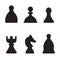 Board game figures, chess piece icon