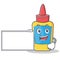 With board glue bottle character cartoon