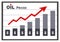 Board Graph Chart For Petroleum Or Oil Growth Dollar Prices.