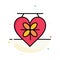 Board, Love, Heart, Wedding Abstract Flat Color Icon Template