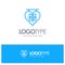 Board, Love, Heart, Wedding Blue Outline Logo Place for Tagline