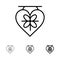 Board, Love, Heart, Wedding Bold and thin black line icon set