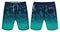 Board Shorts design concept vector template, Swim shorts concept with front and back view for Surfing, Swimming active wear shorts