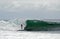 Board surfer rides a wave at Brooks Street, Laguna Beach, California.