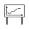 Board Up Graph Outline Flat Icon on White